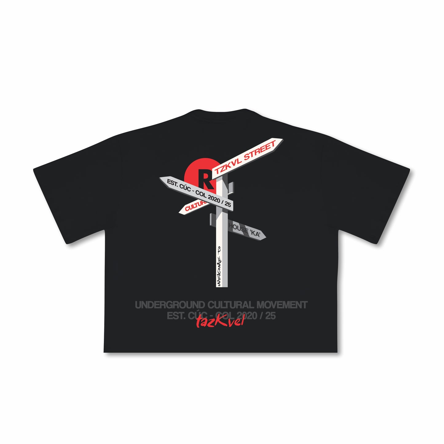 T-shirt Boxy Signals Black