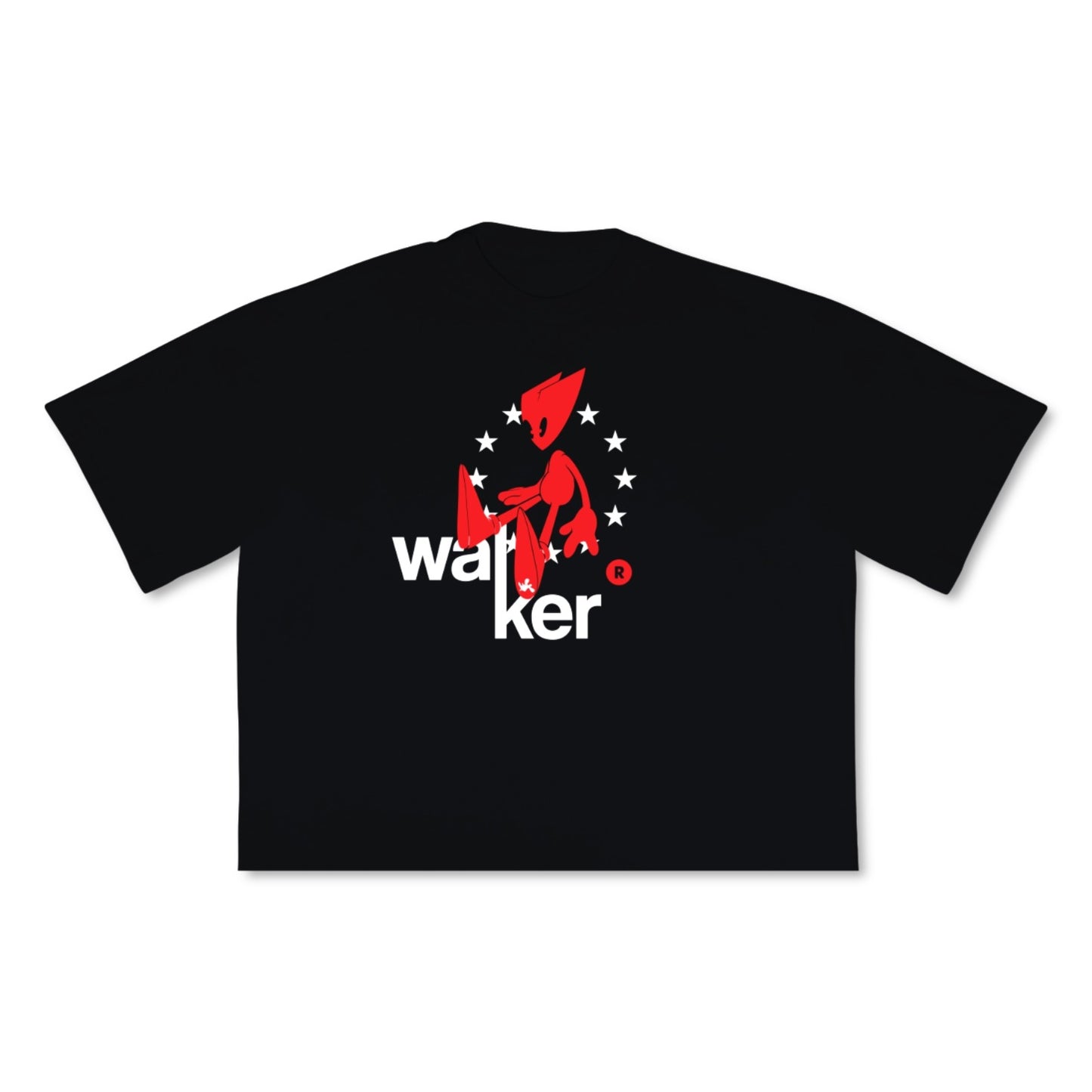 Black T-Shirt Boxy Walk