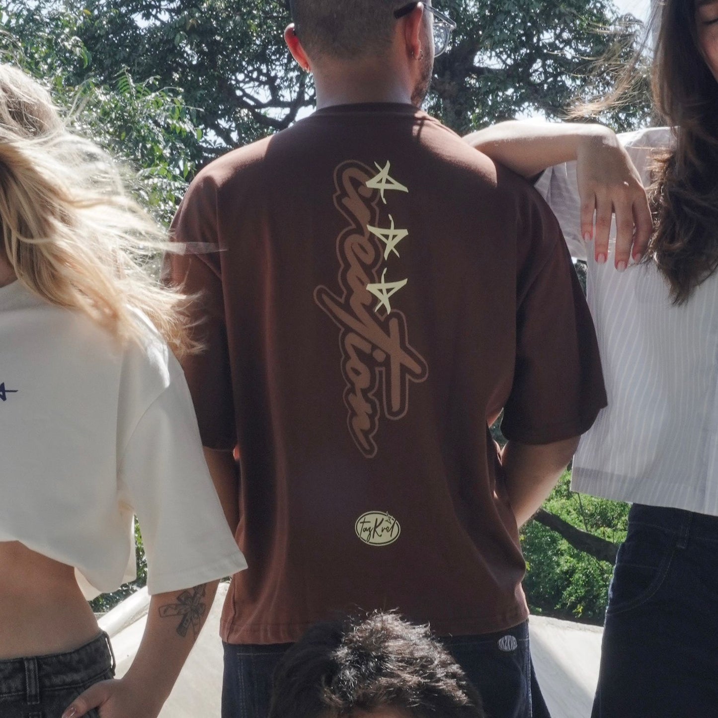 T-Shirt Boxy Brown Creation