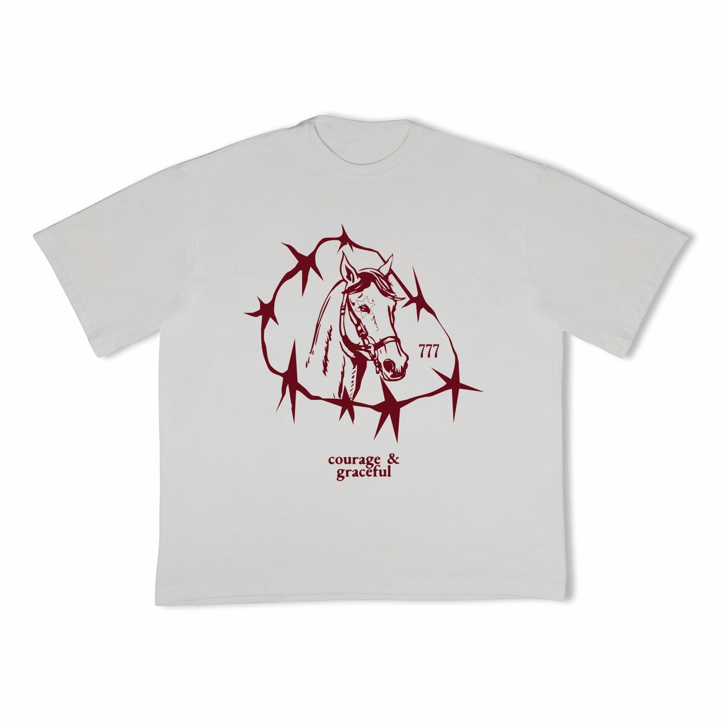 Bone T-Shirt Boxy Horse - tazkvel