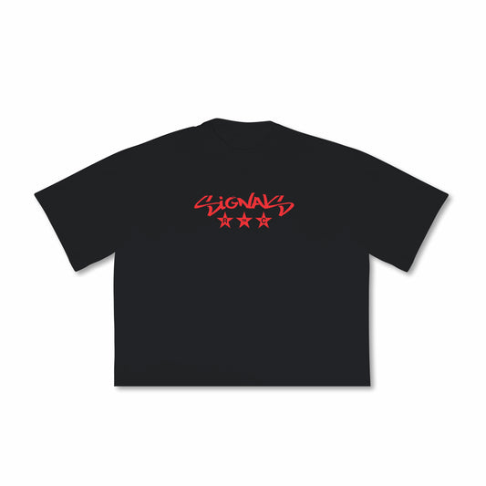 T-shirt Boxy Signals Black