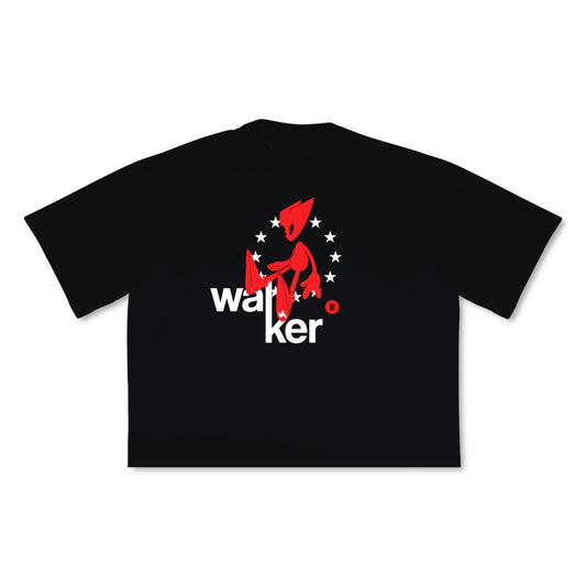 Black T-Shirt Boxy Walk