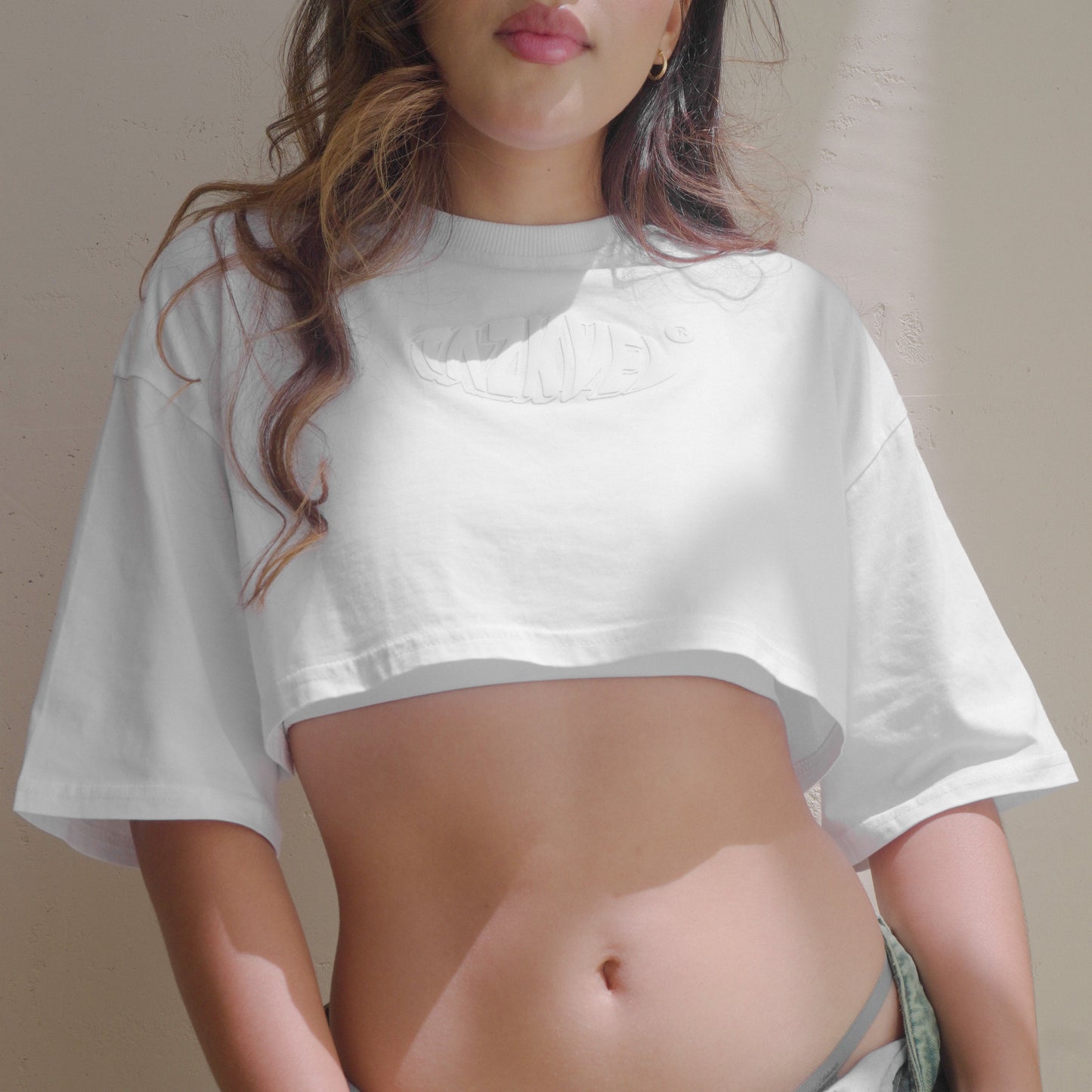 Crop Top White&White
